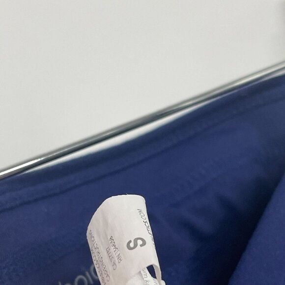 Fabletics Powerhold Define Mid Rise Jogger Style Gold Stripe Blue Leggings - Picture 10 of 10